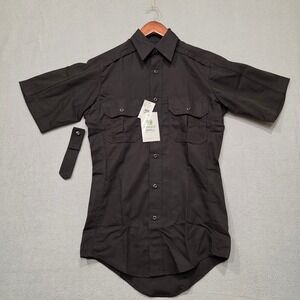 HORACE Extra Small HS1503 Mens SENTRY BLACK SHORT SLEEVE SHIRT‎